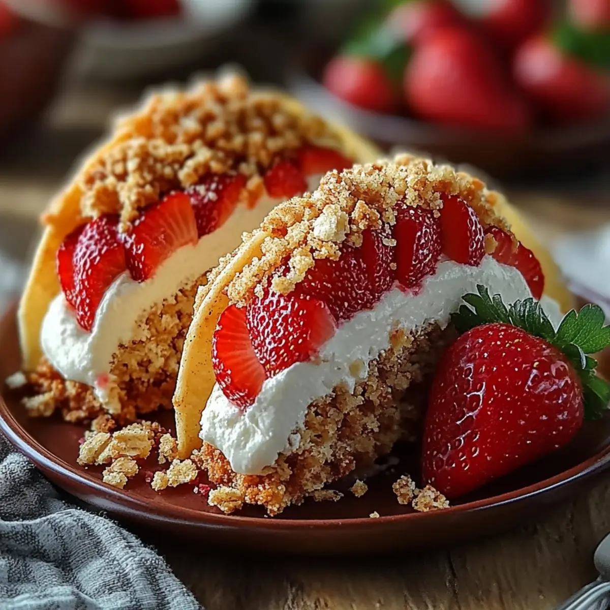 Strawberry Crunch Cheesecake Tacos
