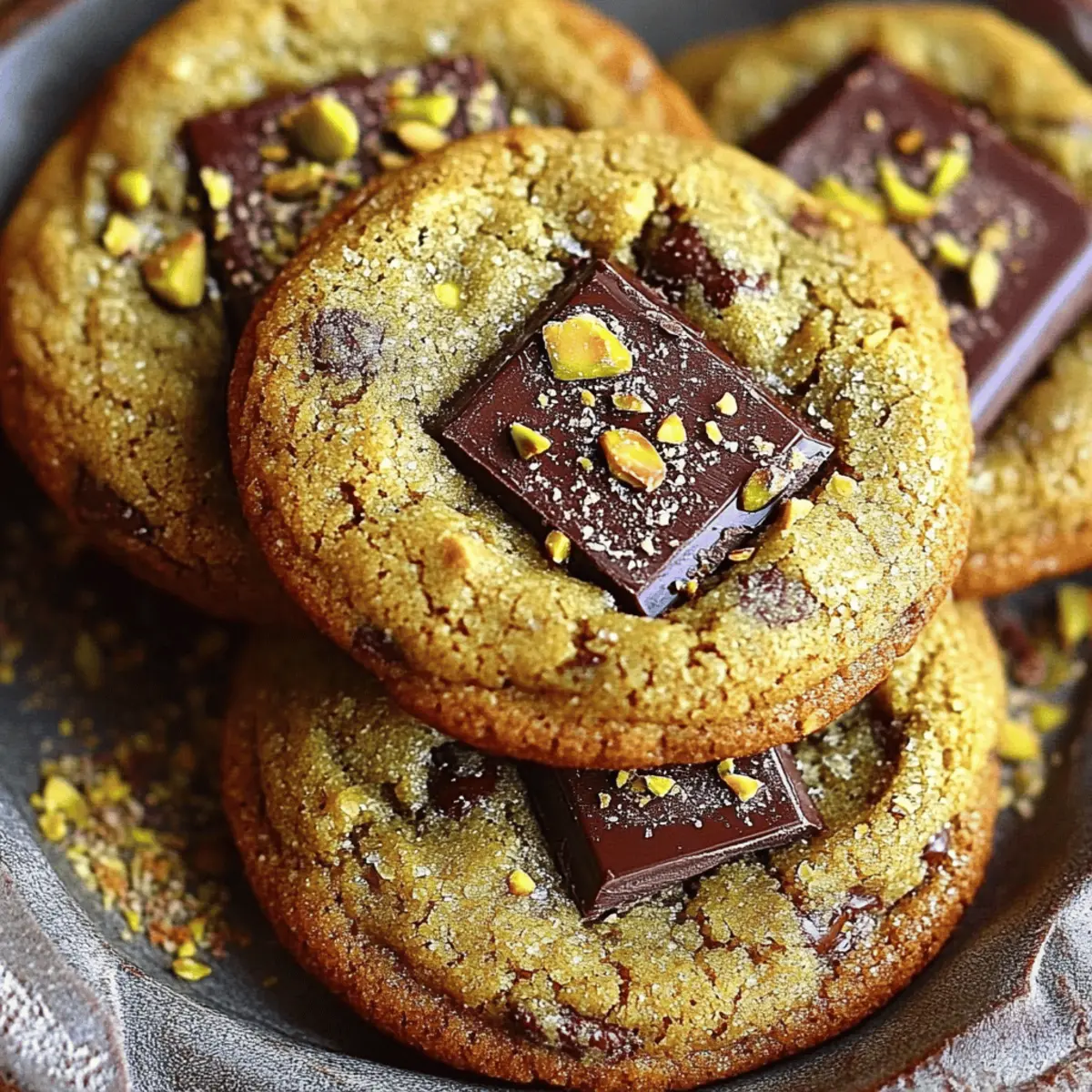 Pistachio Chocolate Chunk Cookies