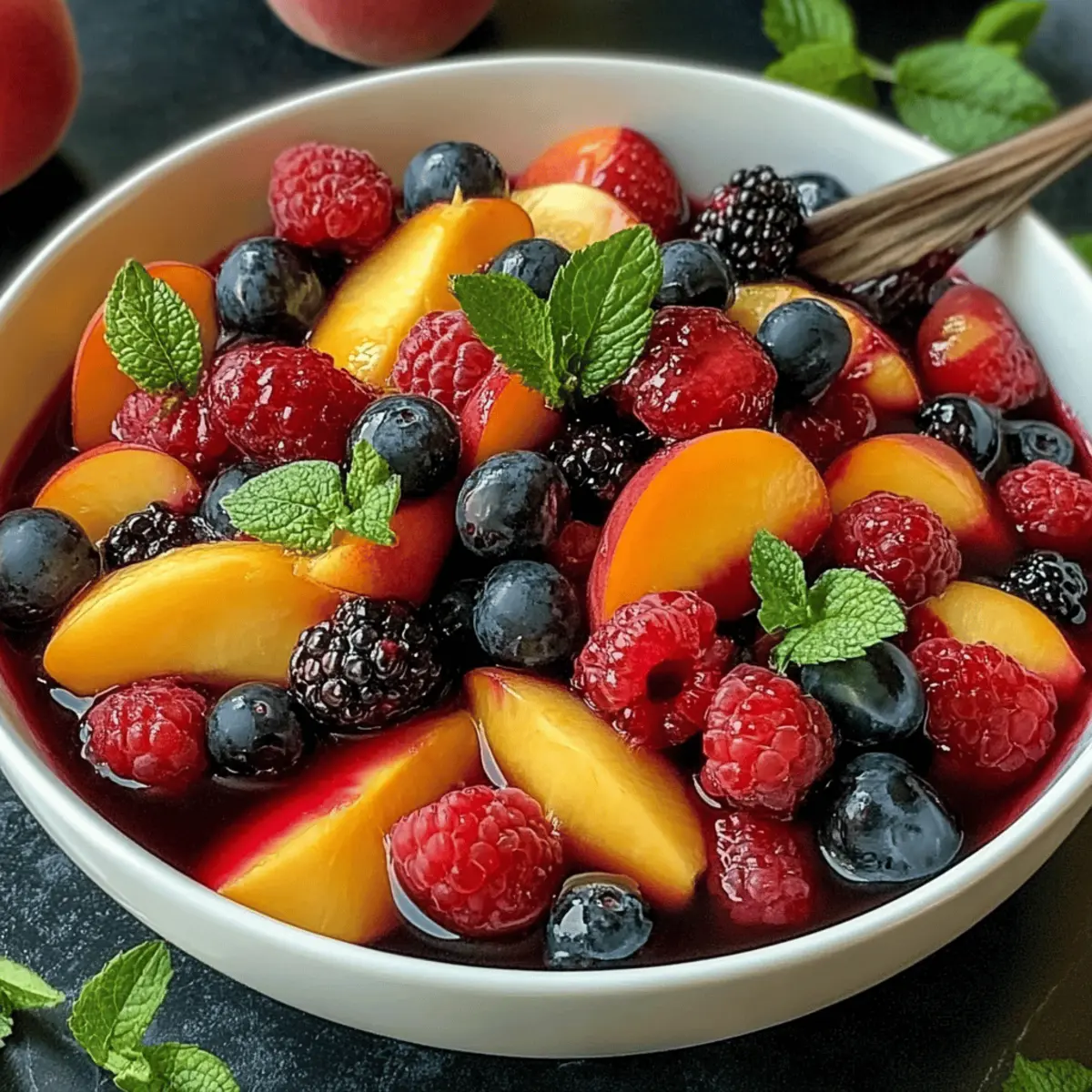 Peach Berry Fruit Salad