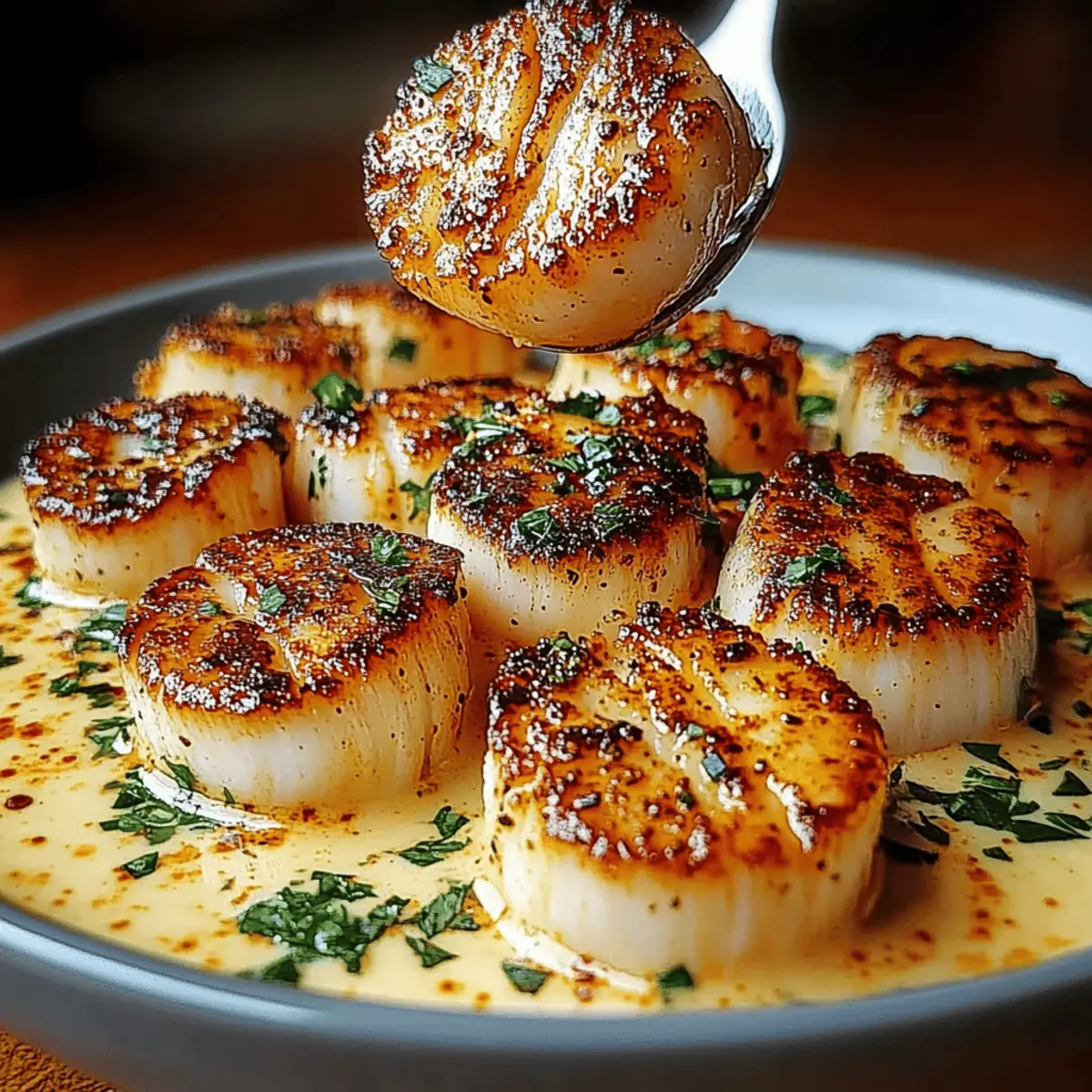Seared Scallops Cajun Cream Sauce
