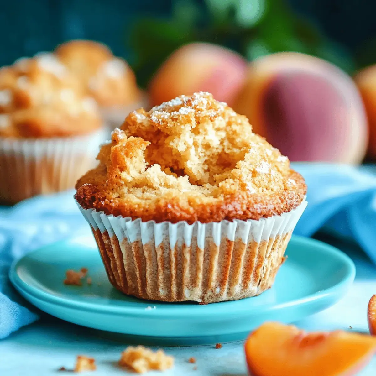 Vegan Peach Muffins