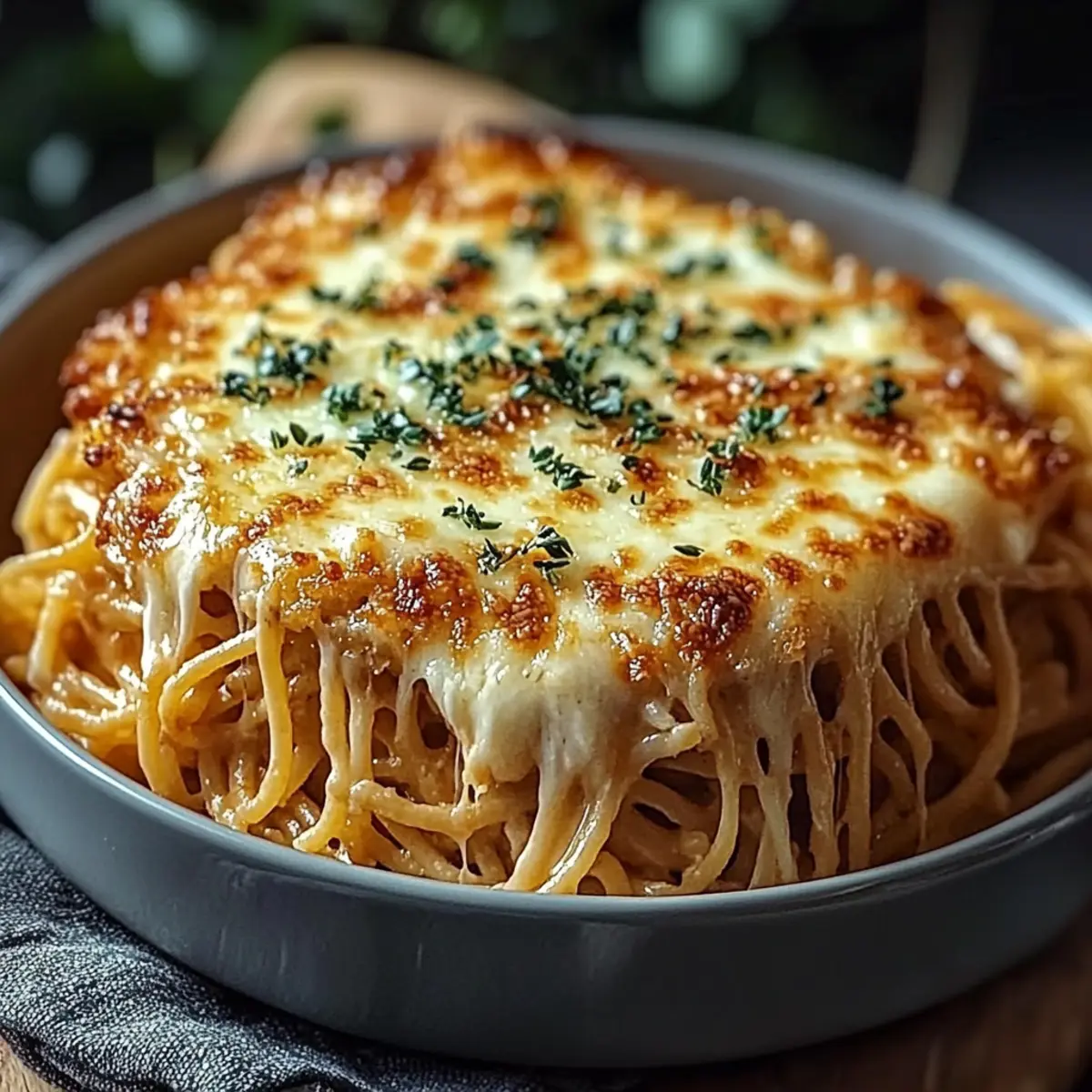 Cream Cheese Spaghetti Casserole