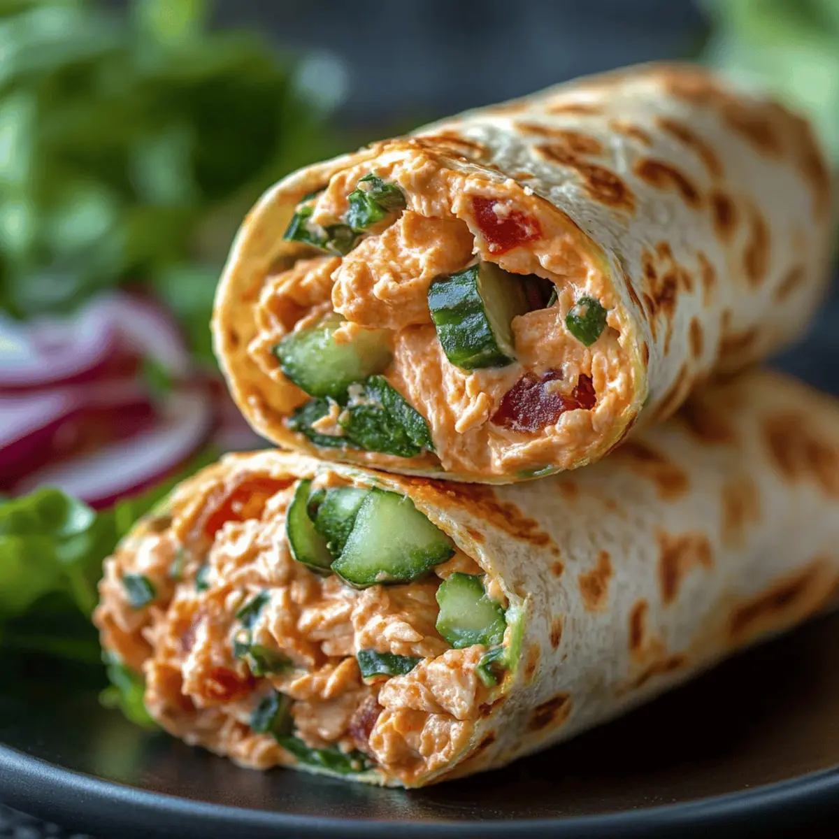 Spicy Sriracha Tuna Wraps