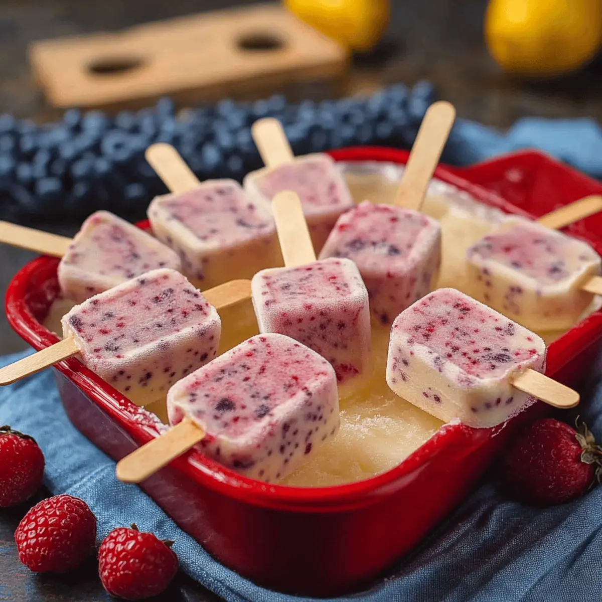 Frozen Yogurt Pops