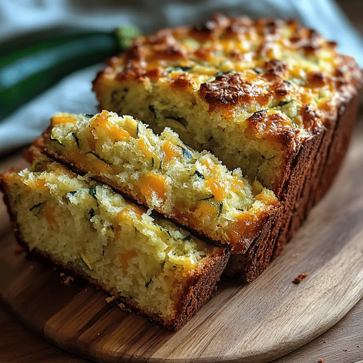 Savory Cheddar Zucchini Bread