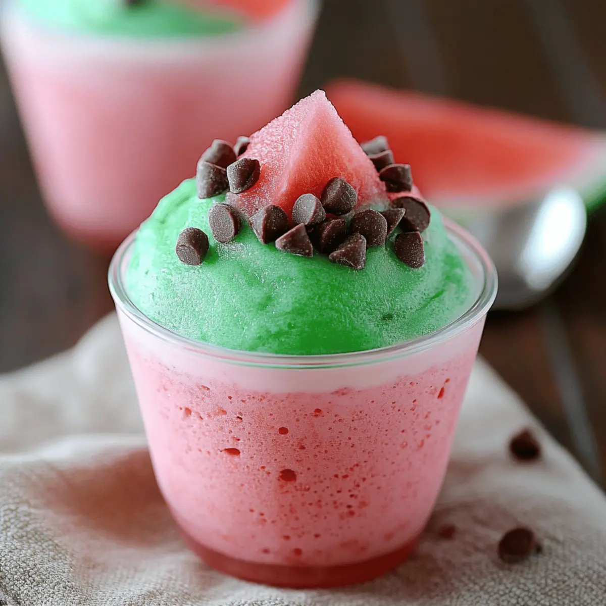 Watermelon Pudding Cups