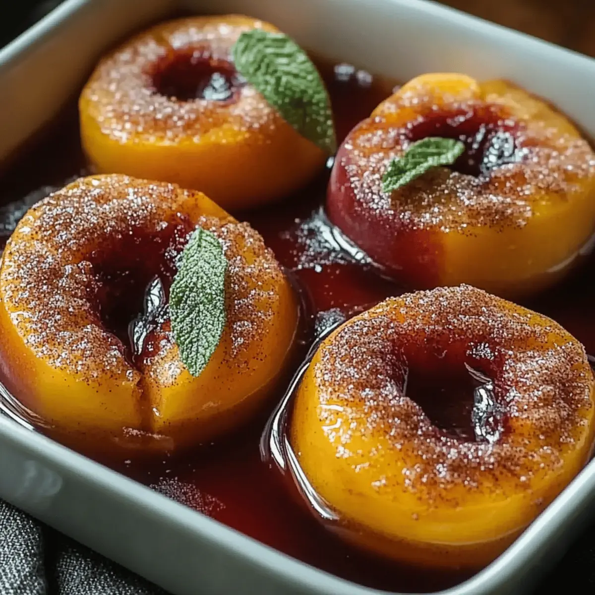 Cinnamon Sugar Baked Peaches