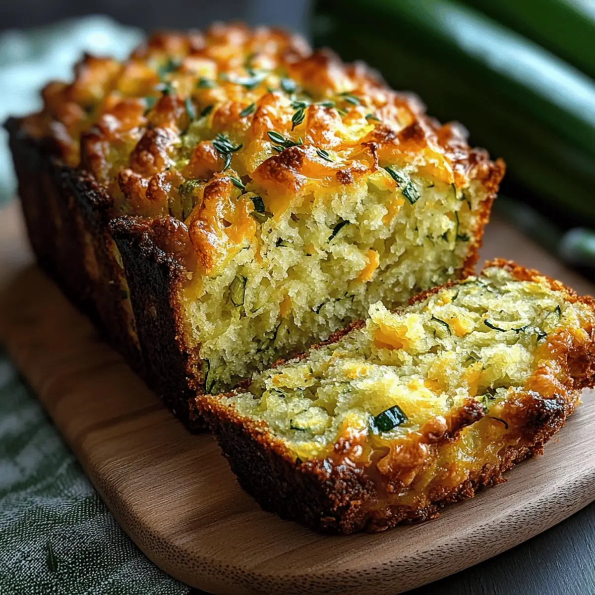 Savory Cheddar Zucchini Bread