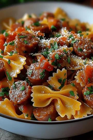 Italian Sausage Bow Tie Pasta