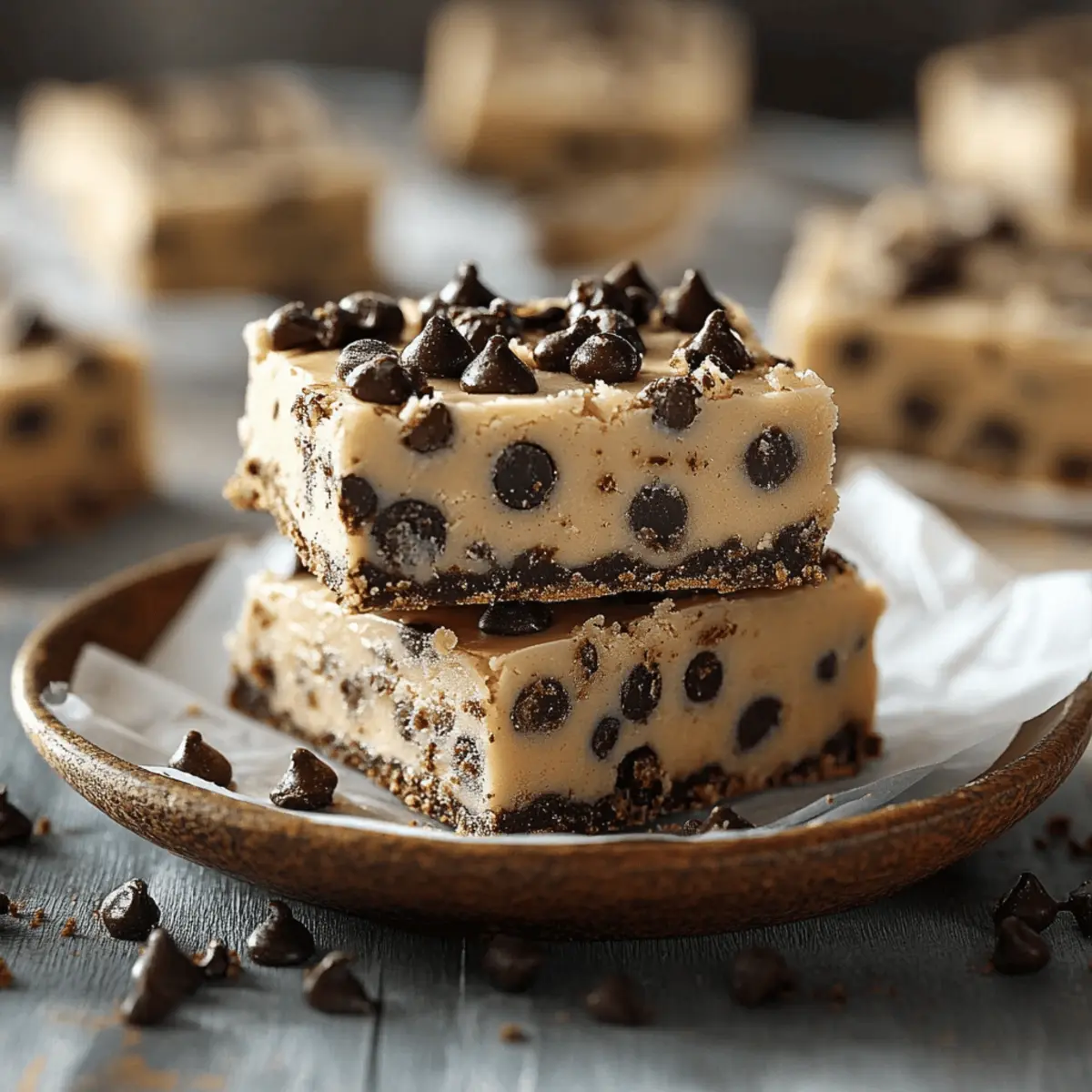 No Bake Cookie Dough Bars