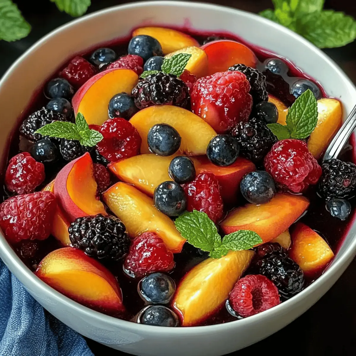 Peach Berry Fruit Salad