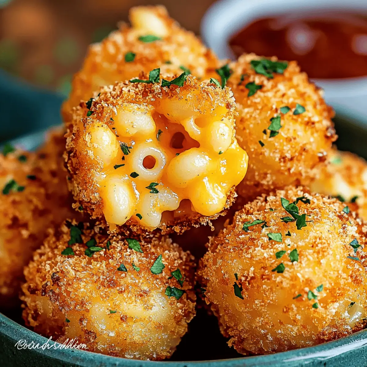 Crispy Cheesy Mac and Cheese Bites