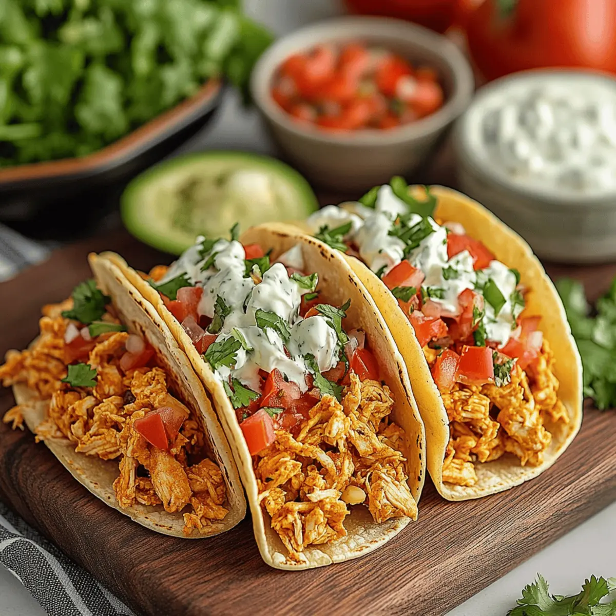 Queso Chicken Tacos