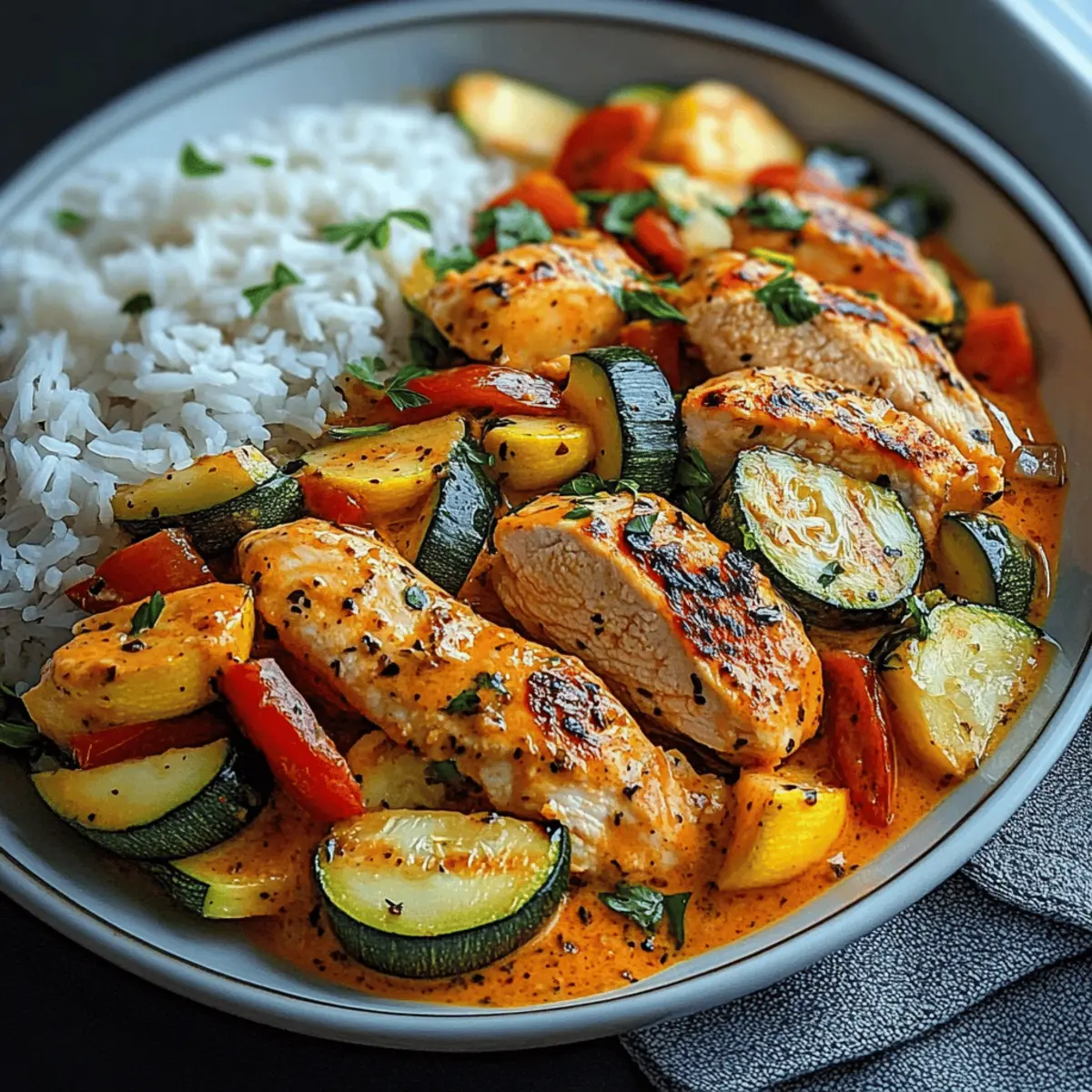 Creamy Paprika Zucchini Chicken