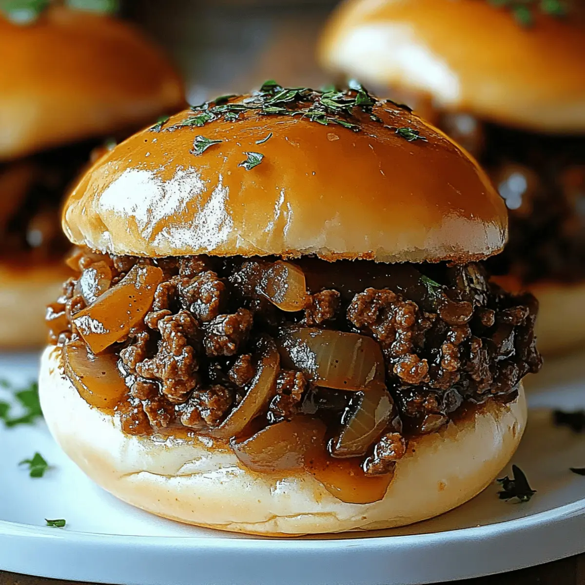 French Onion Beef Sloppy Joes