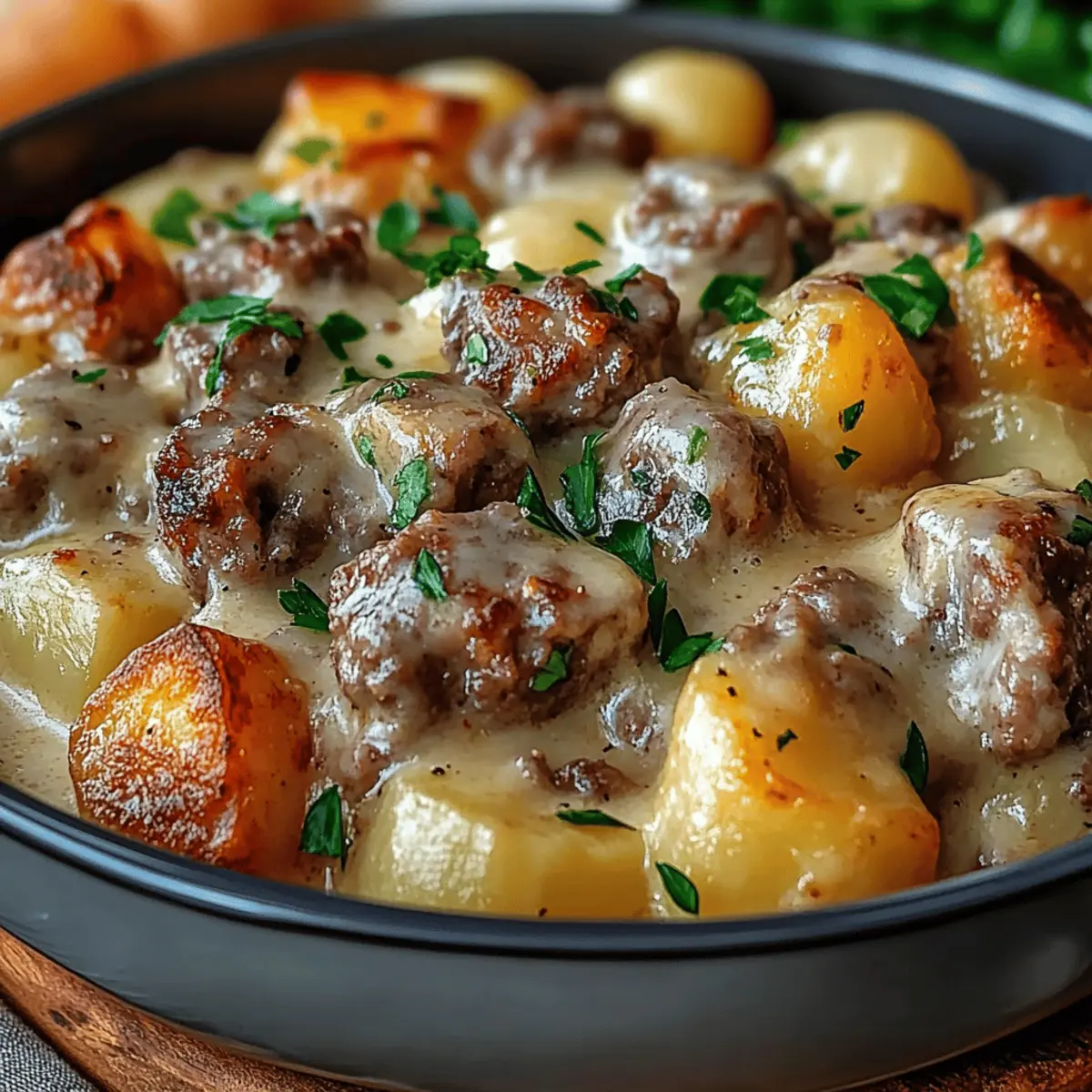 Creamy Meat Potato Skillet