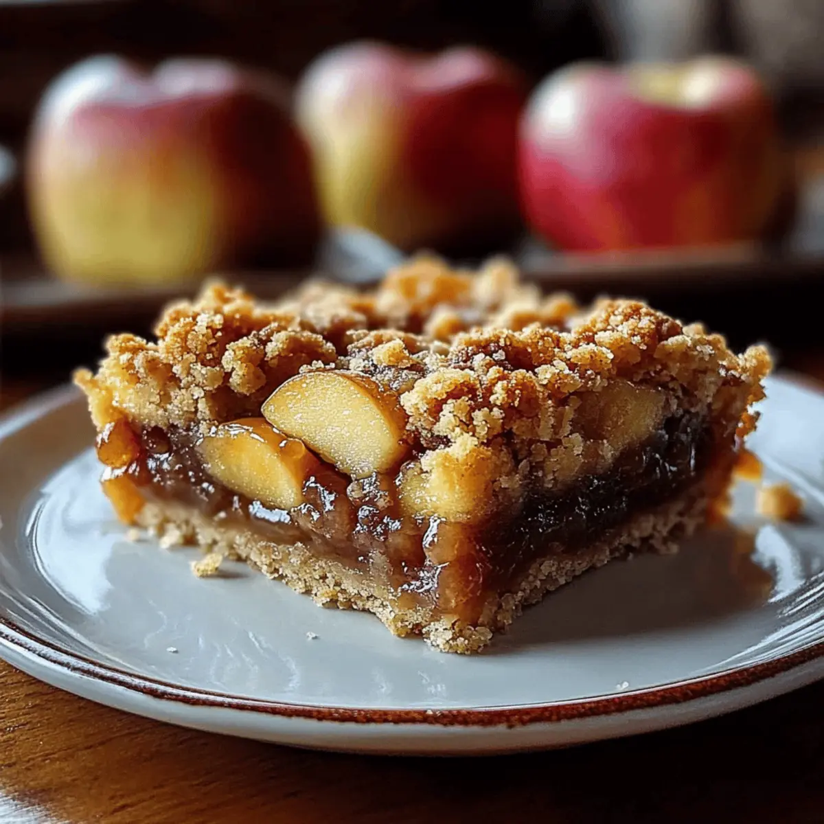Caramel Apple Crumble Bars