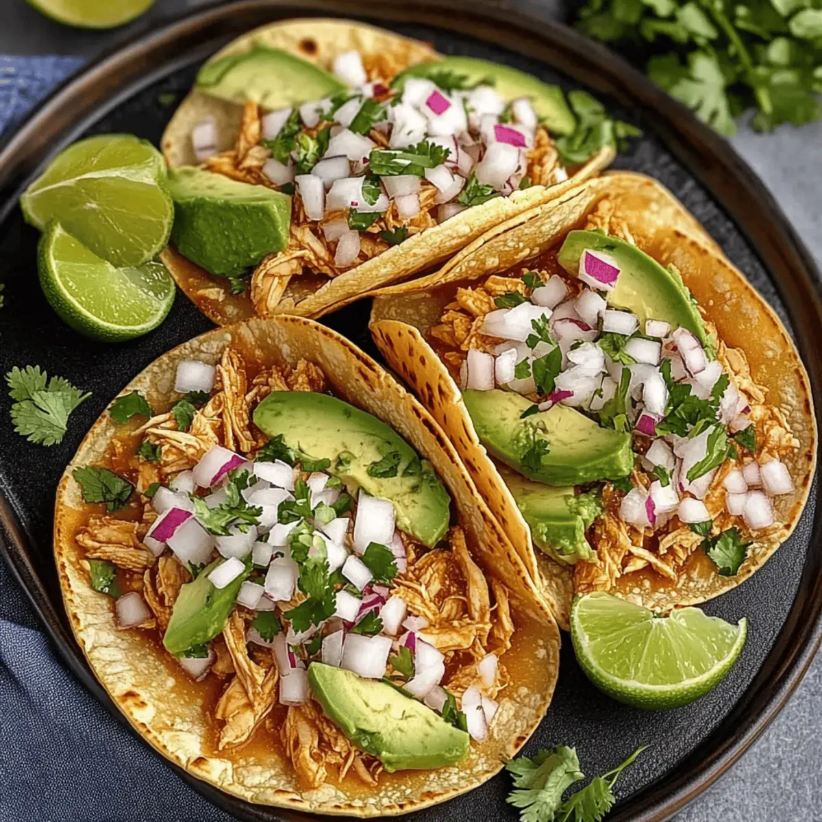 Healthy Crockpot Chicken Tacos