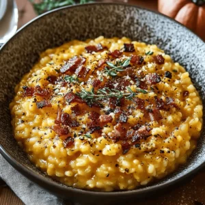 Pumpkin Bacon Parmesan Risotto
