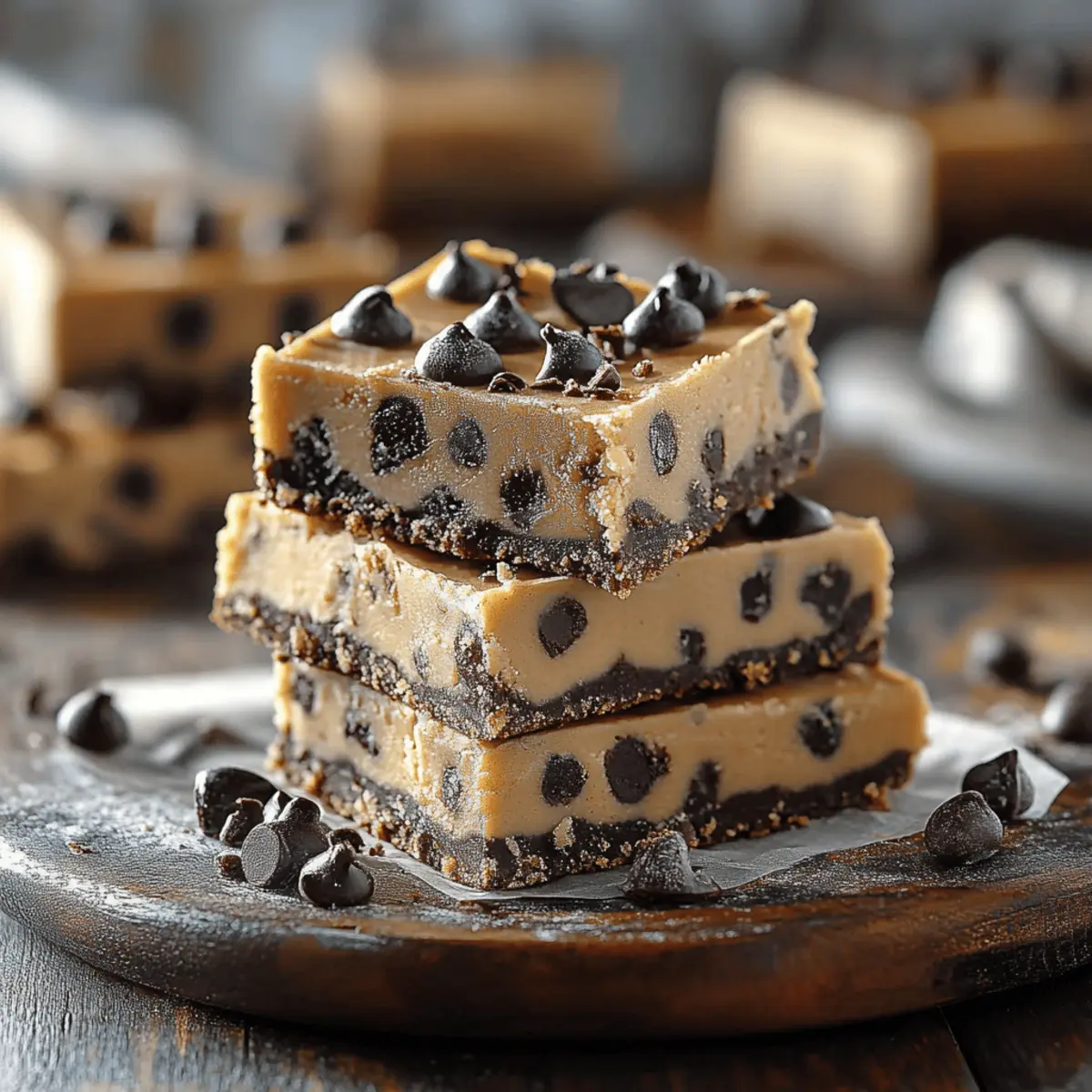 No Bake Cookie Dough Bars