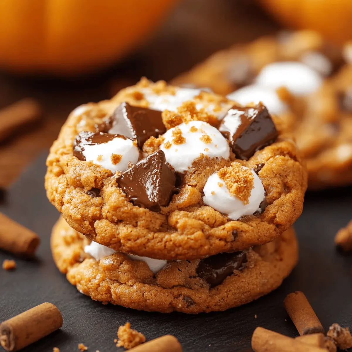 Pumpkin Smores Cookies