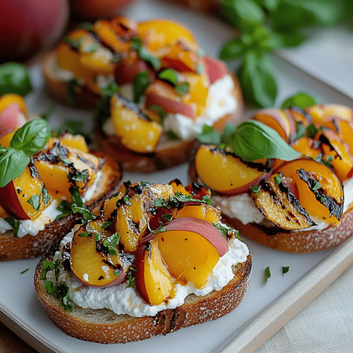 Peach Bruschetta Ricotta