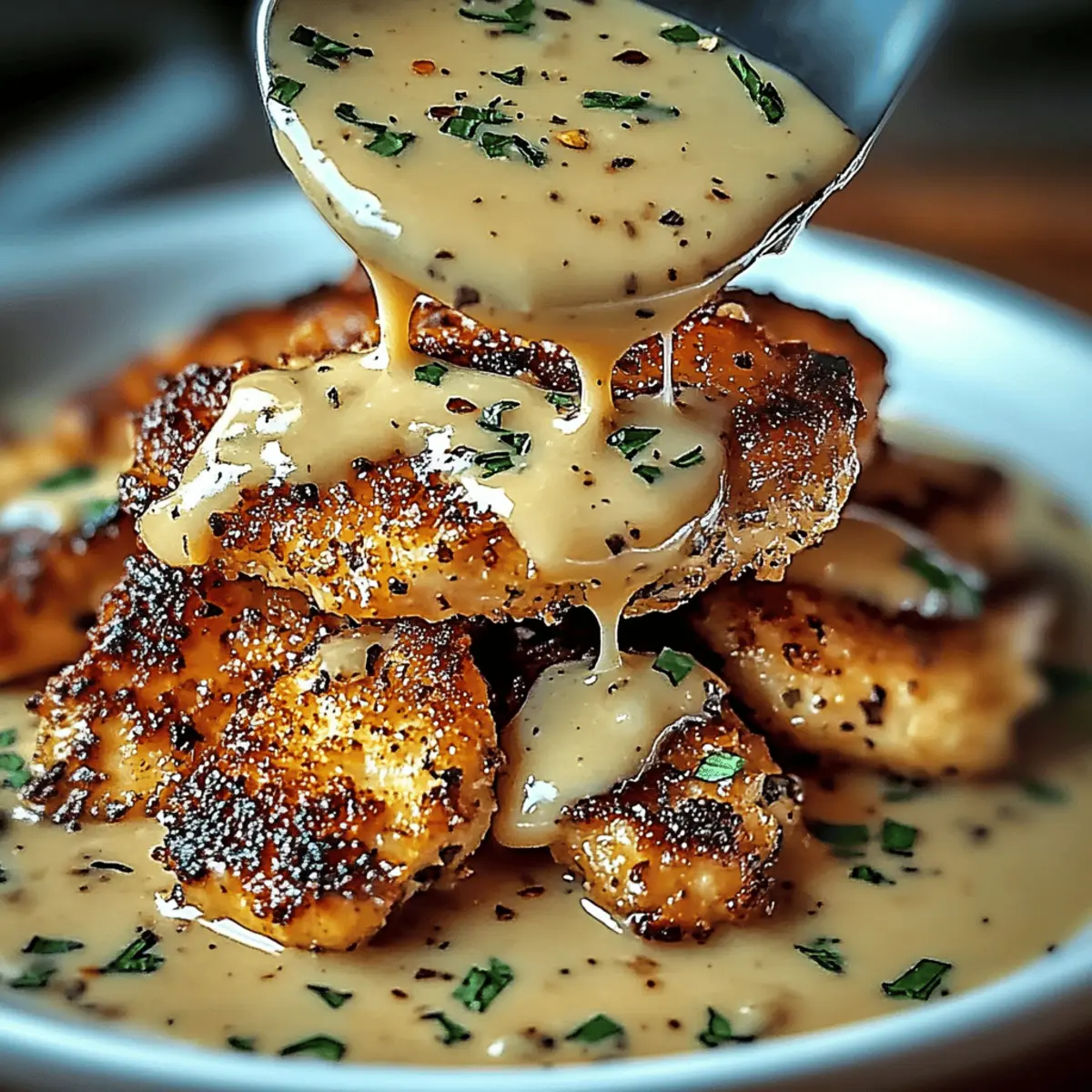 Parmesan Chicken Garlic Sauce