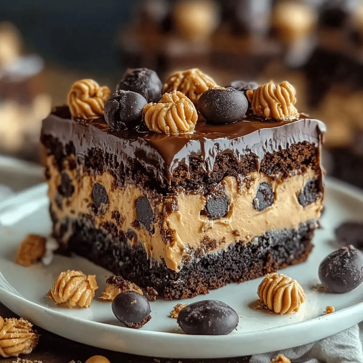 Reeses Peanut Butter Earthquake Cake