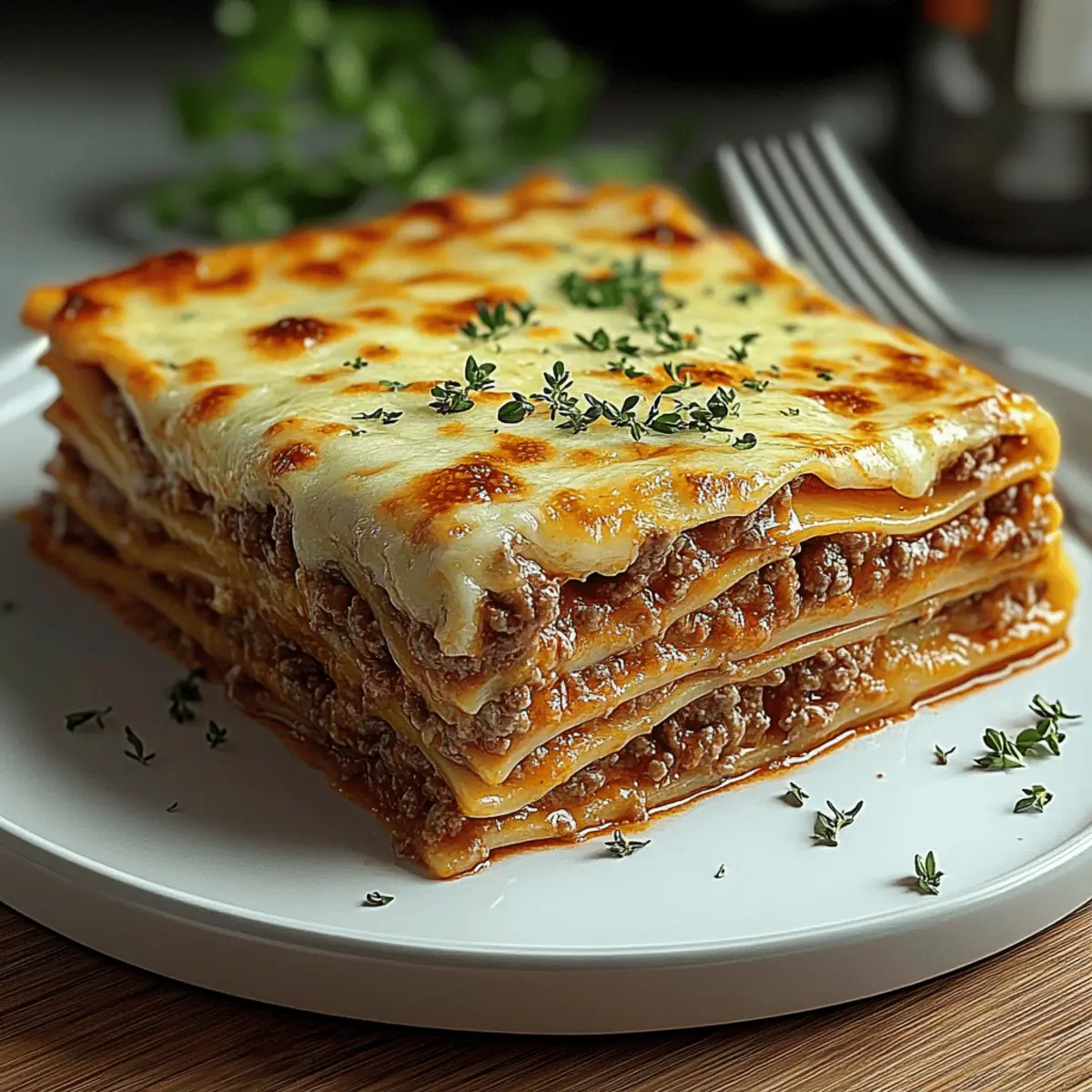 Parmesan Garlic Beef Lasagna