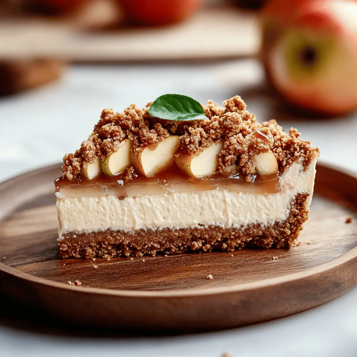 Vegan Apple Crumble Cheesecake