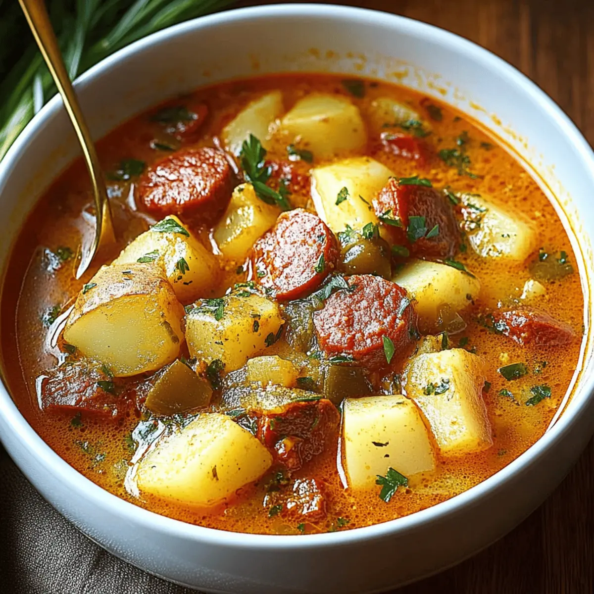 Spanish Potato Soup Chorizo