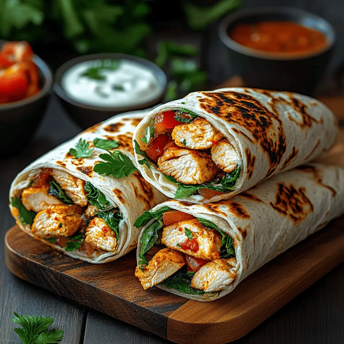 Air Fryer Chicken Wraps