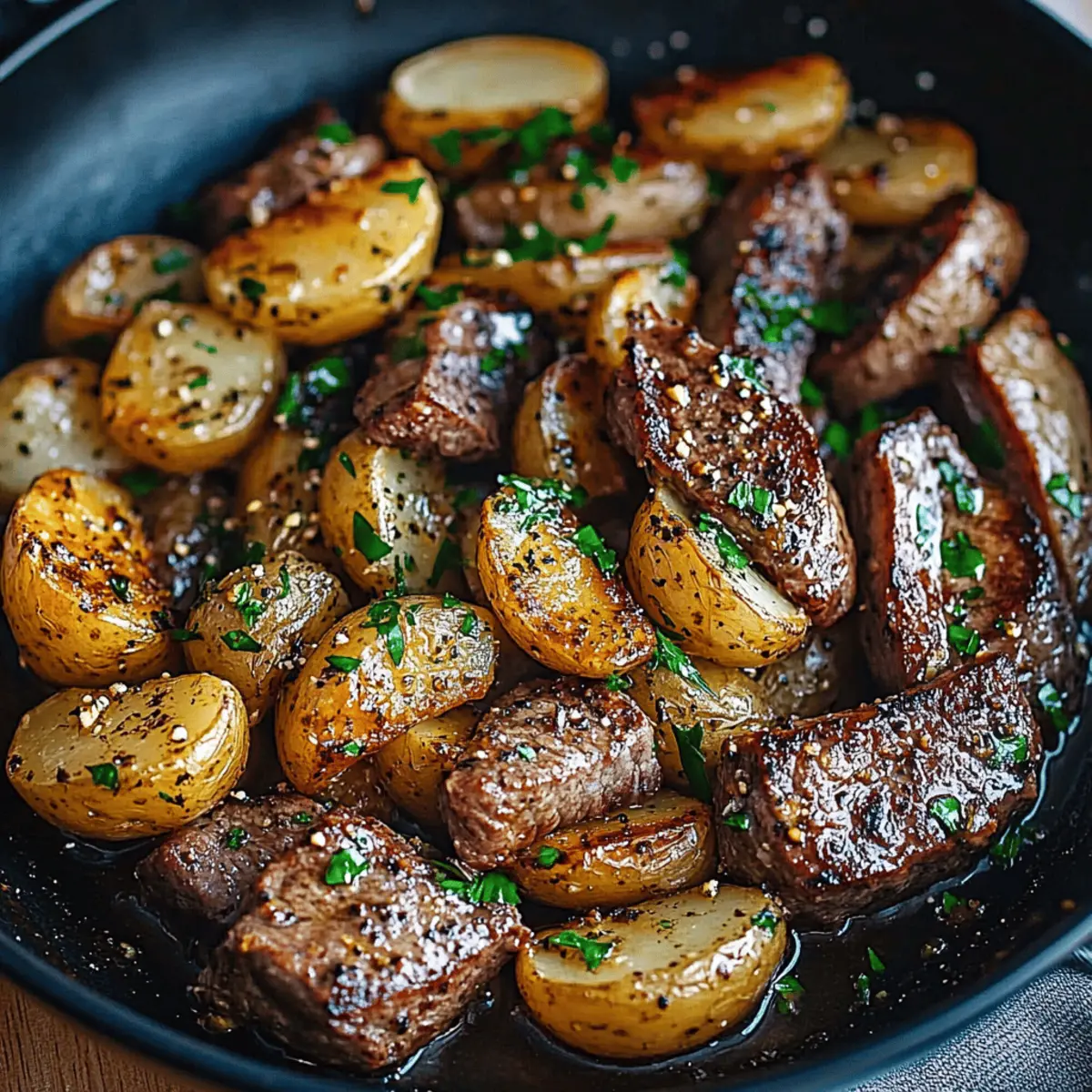 Garlic Butter Steak Potatoes