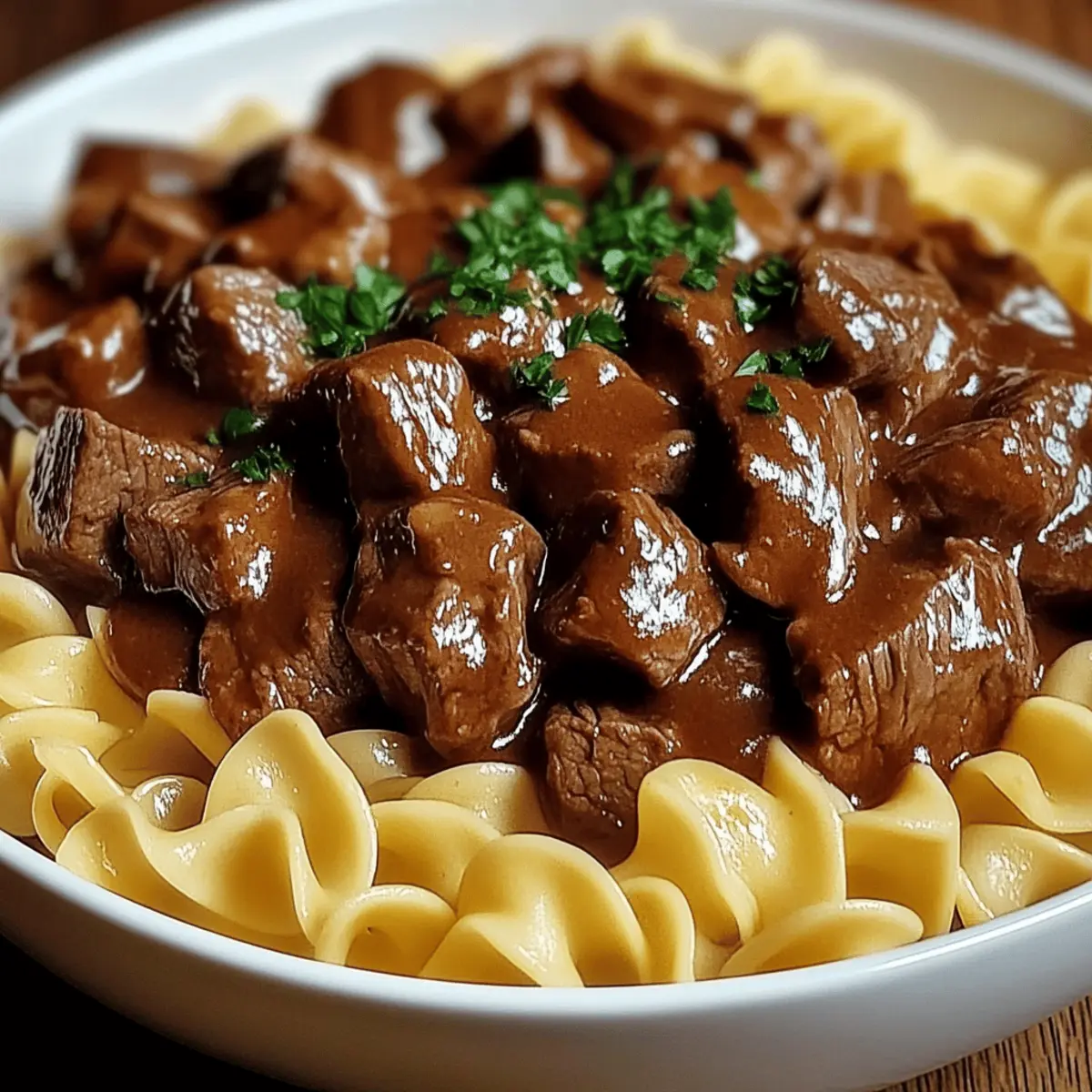 Beef Tips and Noodles