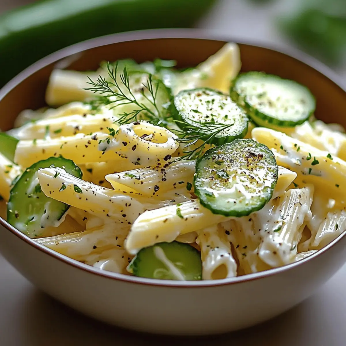 Cucumber Pasta Salad