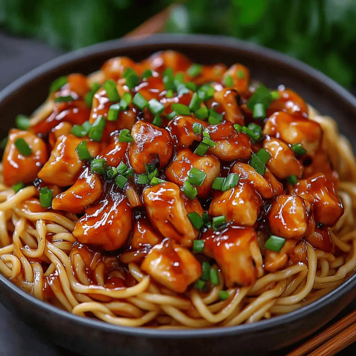 Sticky Garlic Chicken Noodles