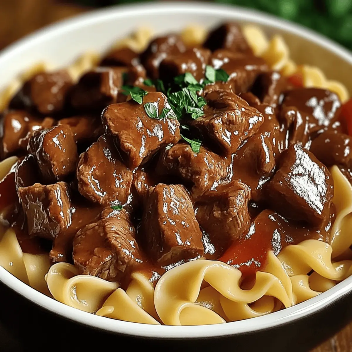 Beef Tips and Noodles