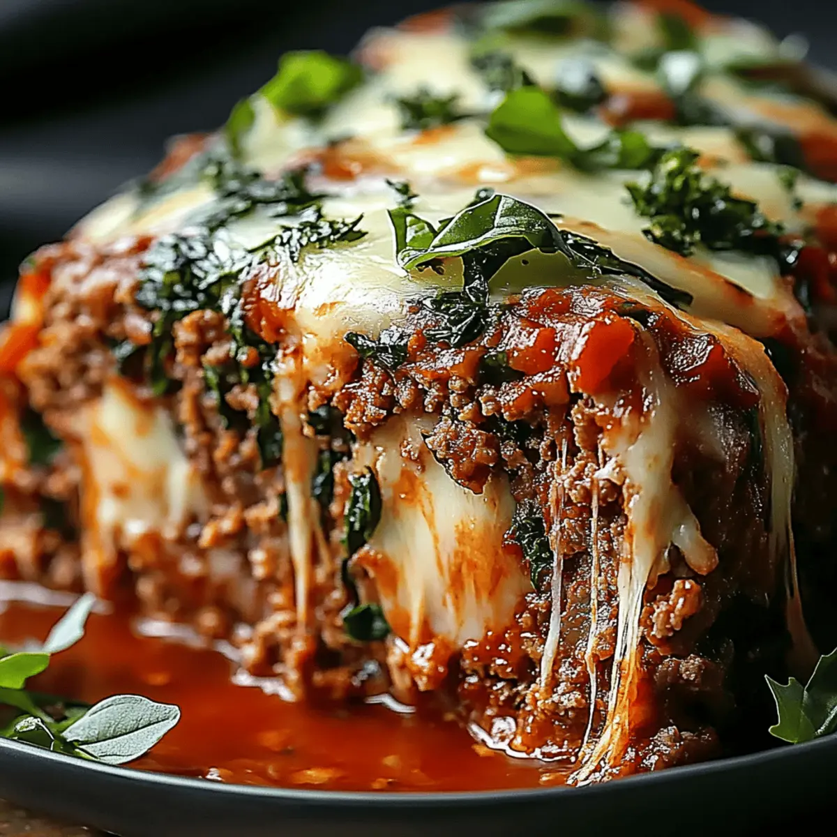 Stuffed Italian Meatloaf