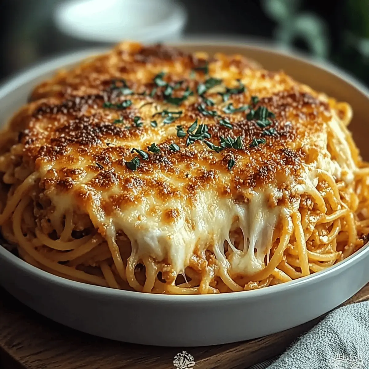 Cream Cheese Spaghetti Casserole