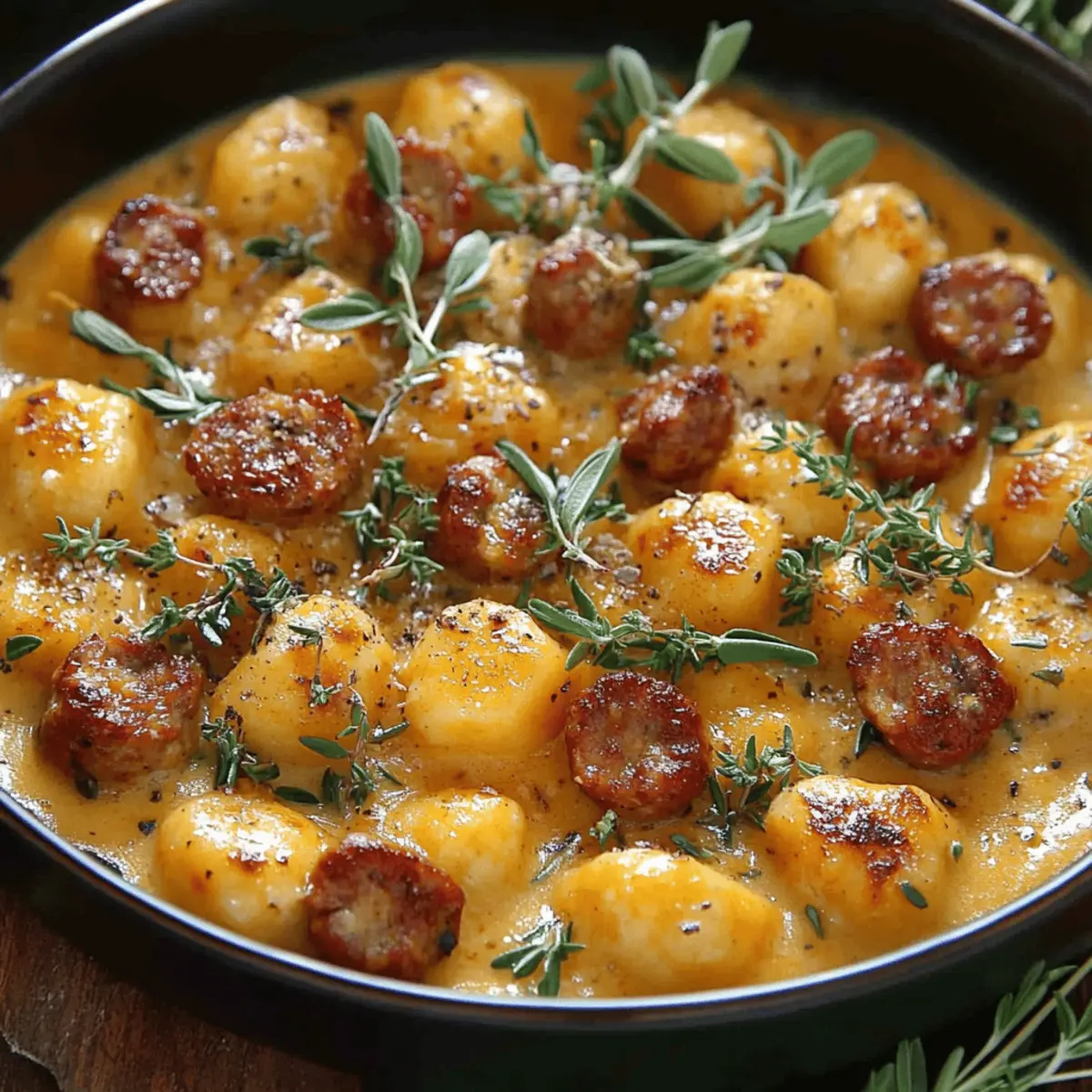 Butternut Squash Gnocchi with Sausage