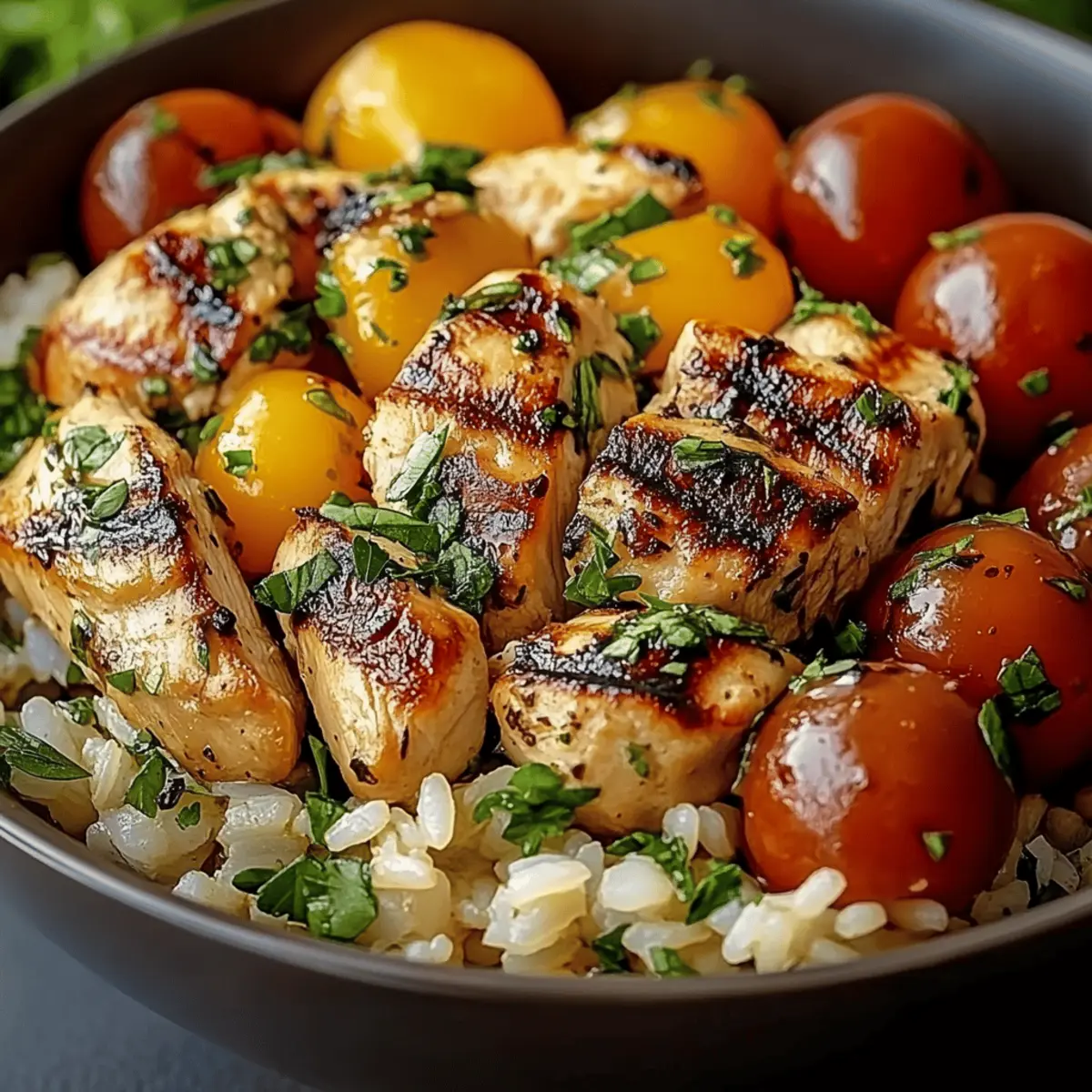 Mediterranean Chicken Rice Bowl