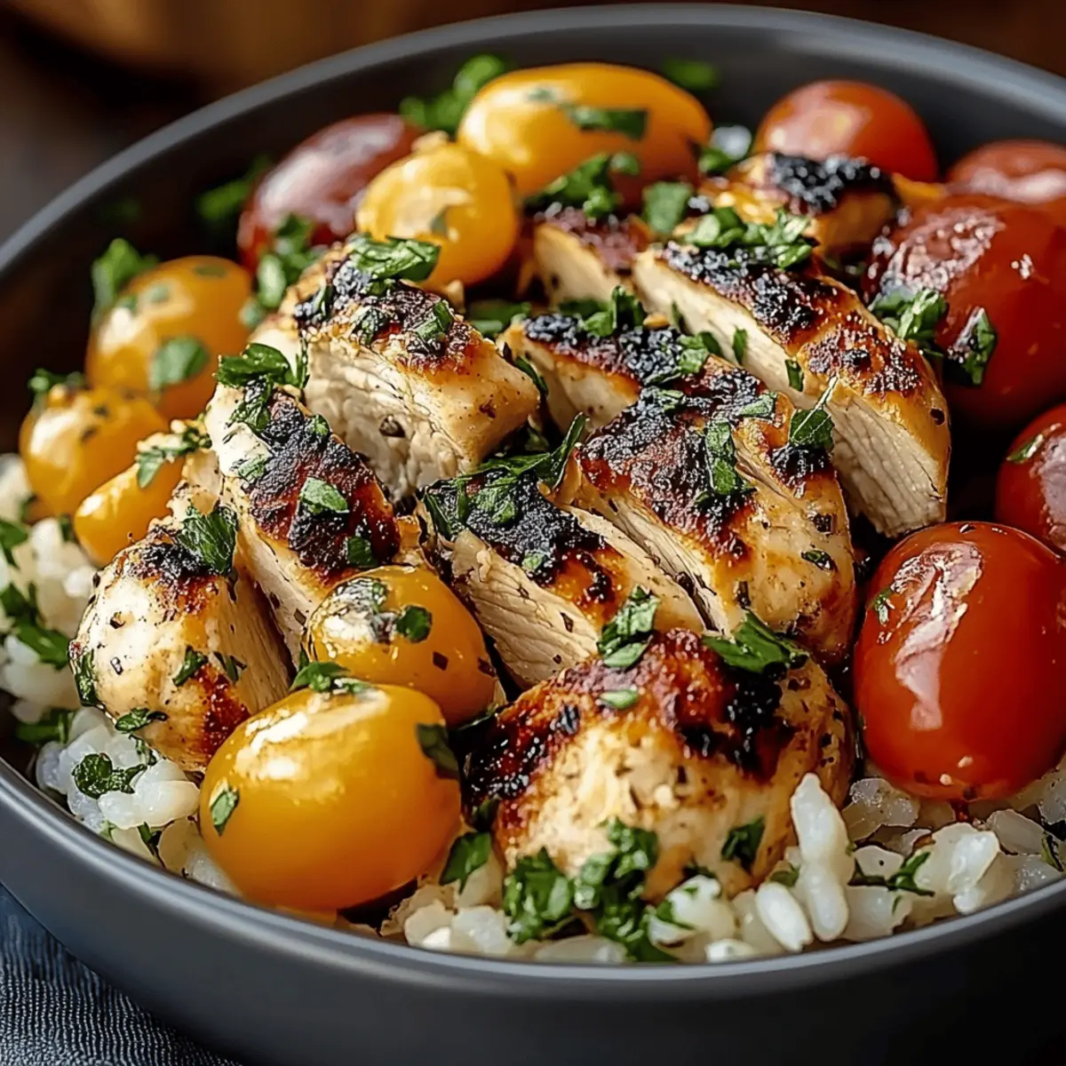 Mediterranean Chicken Rice Bowl