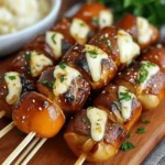 Bavarian Pretzel Skewers: Beef & Cheese Bites