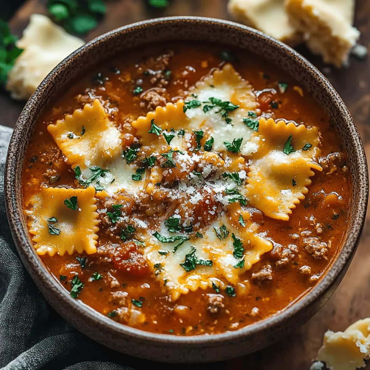 Beef Lasagna Soup