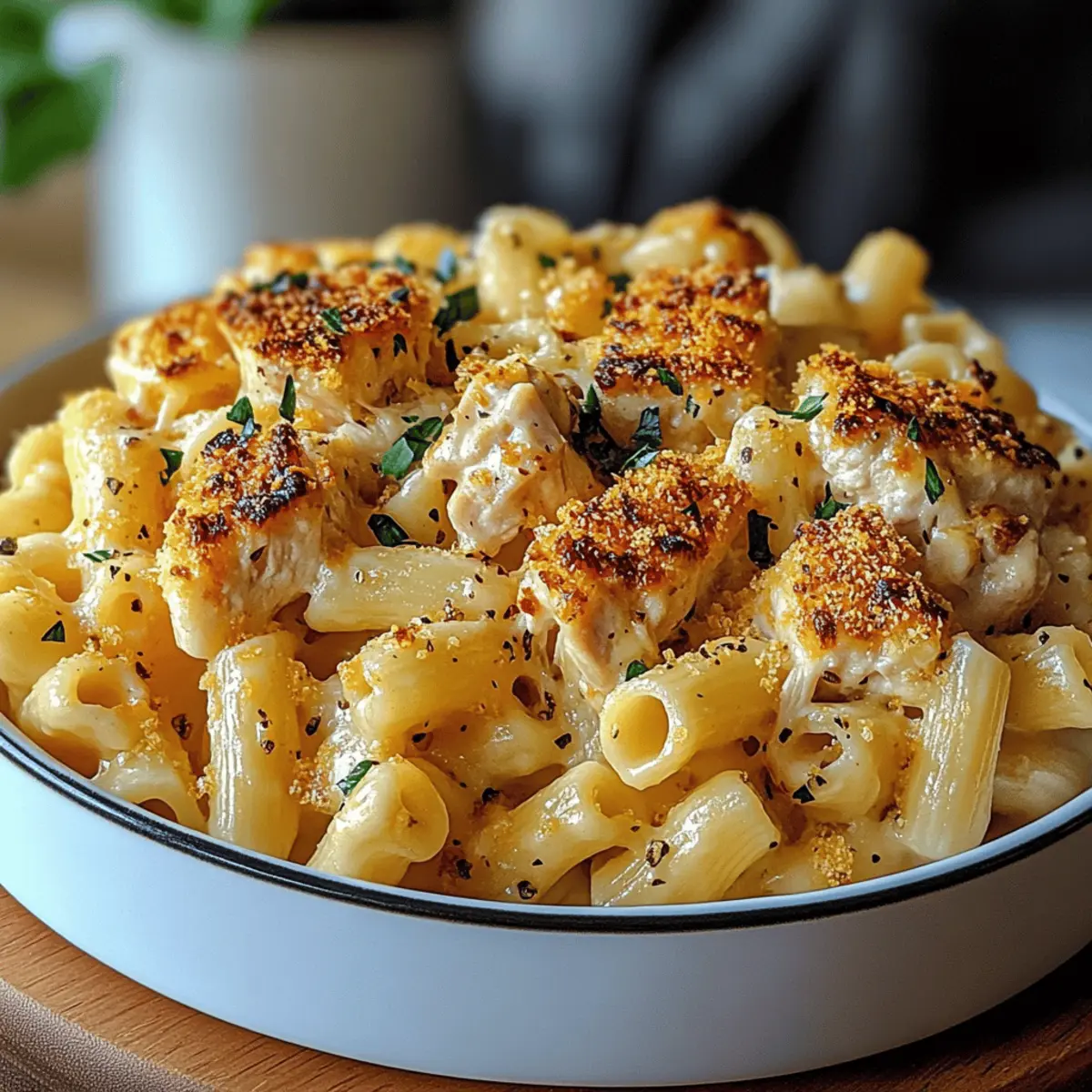 Cheesy Chicken Pasta Bake