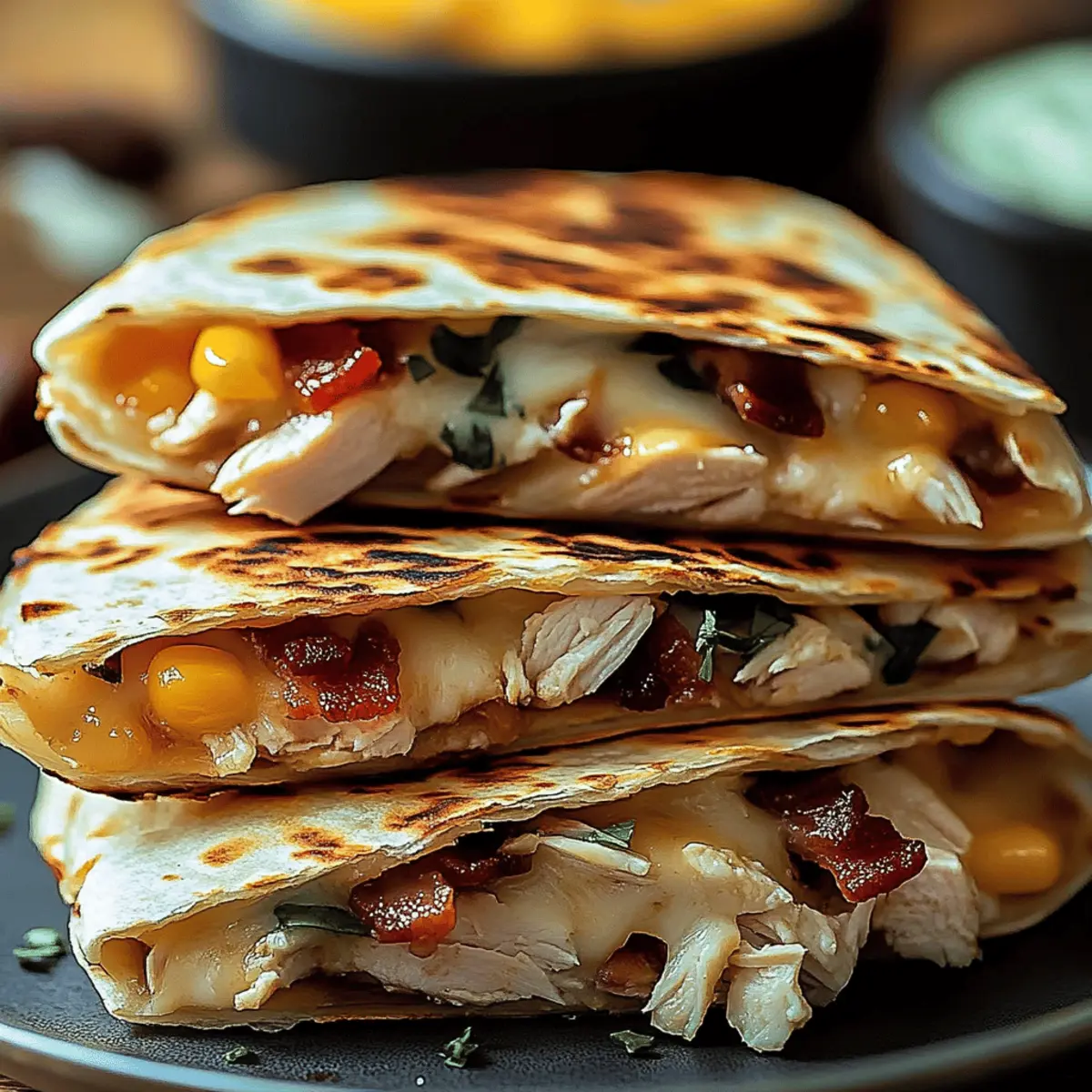 Chicken Bacon Ranch Quesadillas