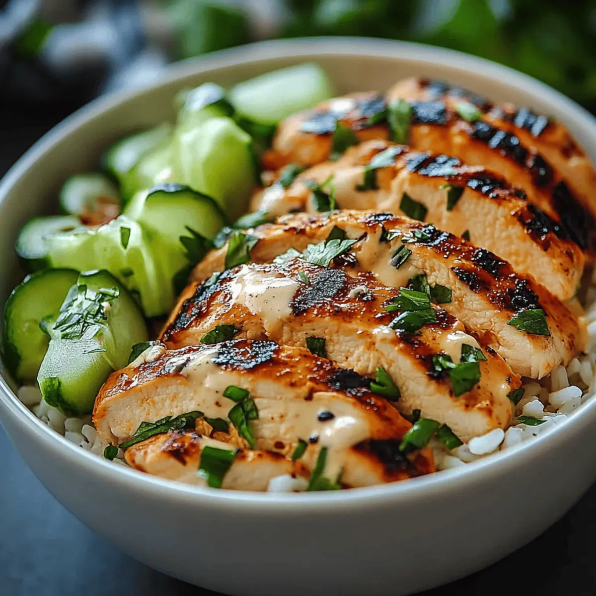 Creamy Garlic Chicken Bowls