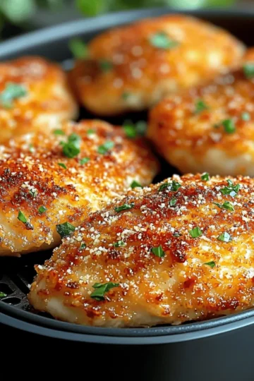 Crispy Parmesan Crusted Chicken Air Fryer