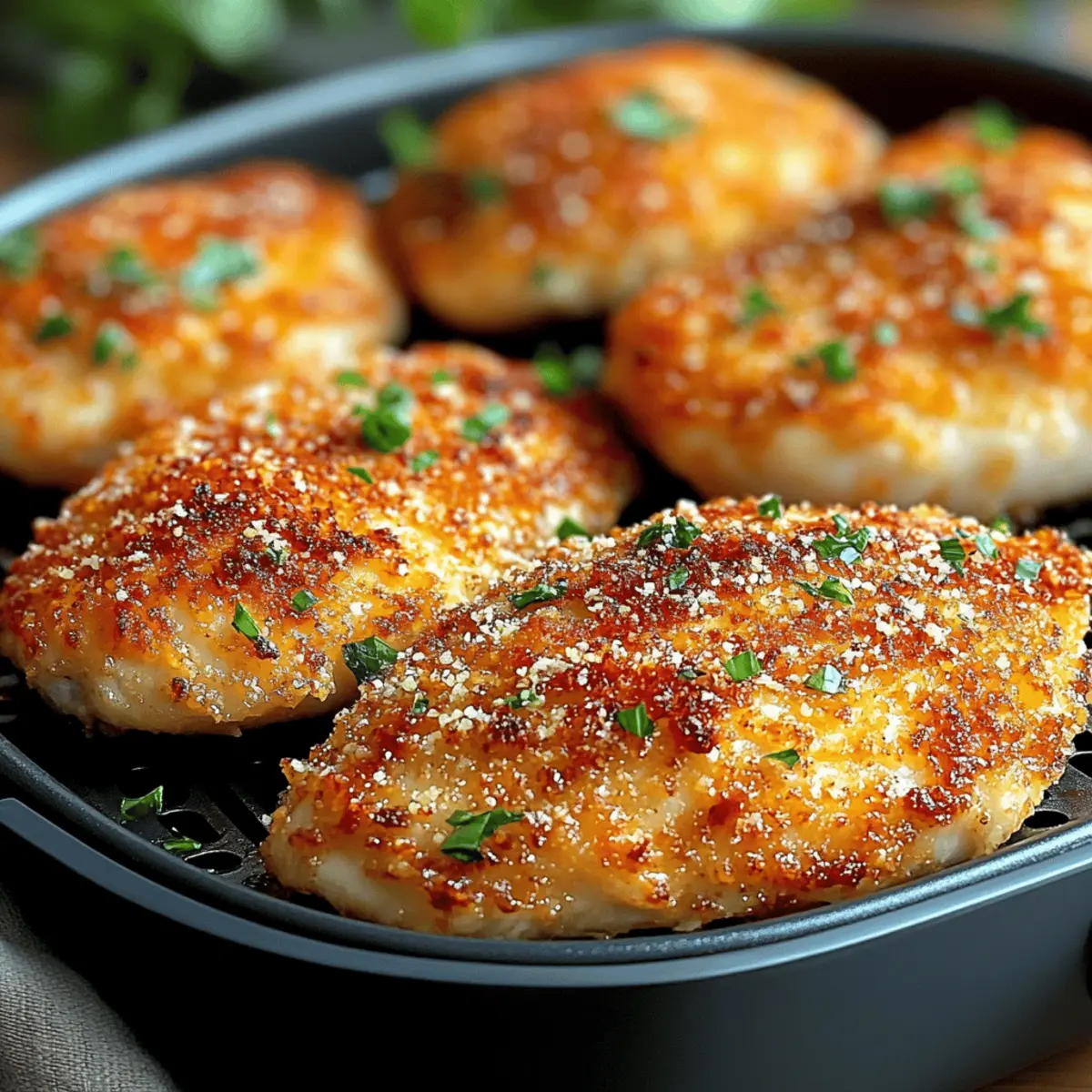 Crispy Parmesan Crusted Chicken Air Fryer