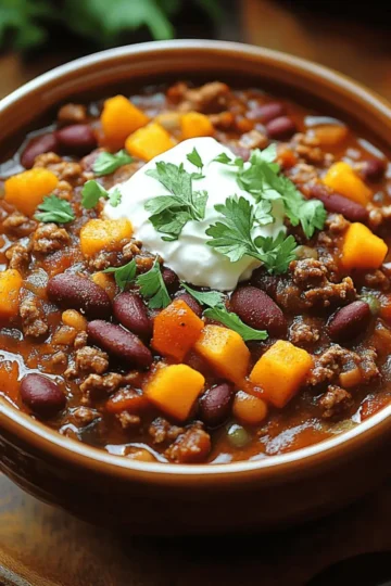 Hearty Beef Pumpkin Chili